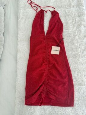 Super down red dress